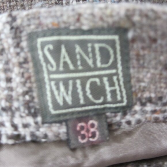 Sandwich Mini Skirt Plaid Tweed Fringe Hem Vintage Size EUR 38 US 4 - Picture 5 of 5